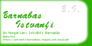 barnabas istvanfi business card