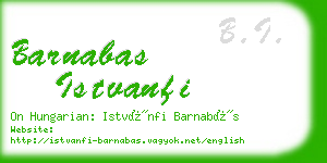 barnabas istvanfi business card